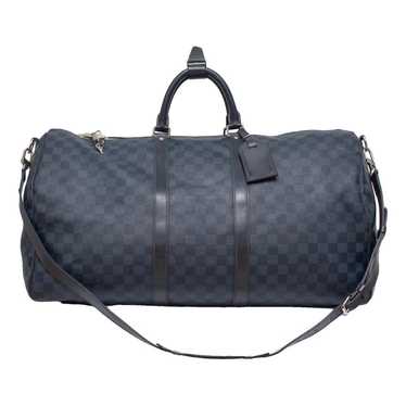 Louis Vuitton Keepall leather travel bag