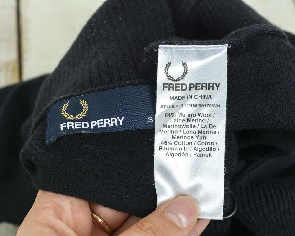 Fred Perry Merino Wool Cotton Jumper Pullover Swe… - image 2