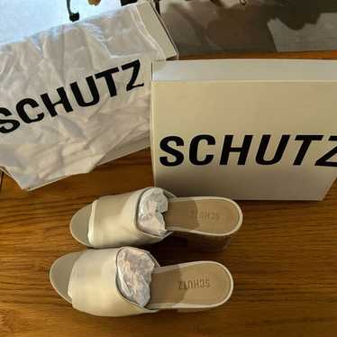 Schutz NIB- SCHUTZ Dalle Cutout Leather & Cork Sa… - image 1