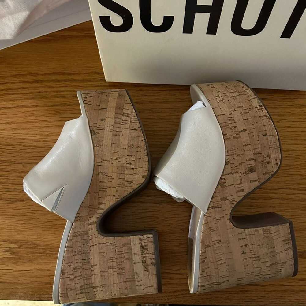 Schutz NIB- SCHUTZ Dalle Cutout Leather & Cork Sa… - image 3