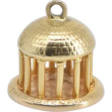 14K 3D The Greenbrier Resort Gazebo Souvenir Charm