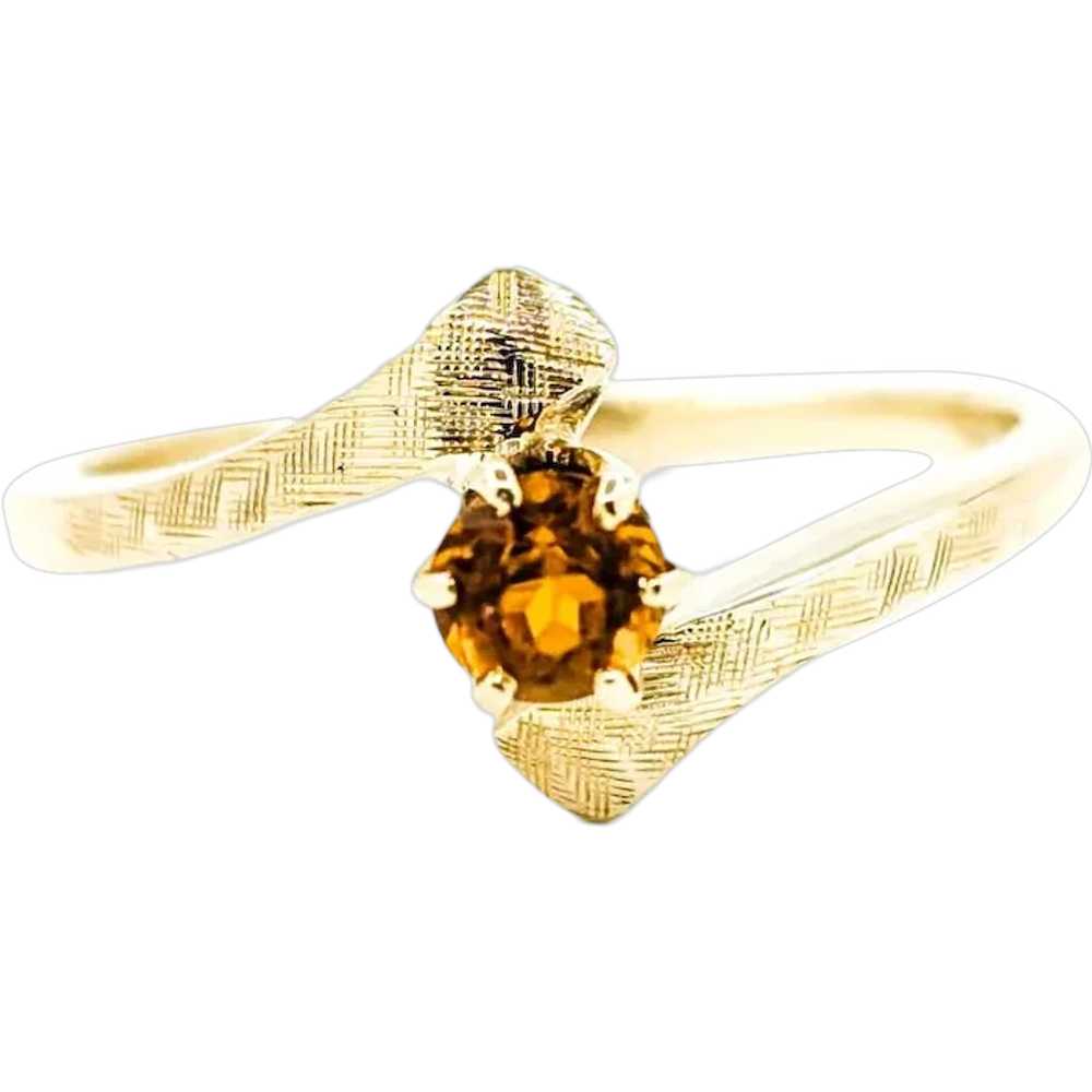 Elegant 14k Yellow Gold Citrine Solitaire Ring - image 1