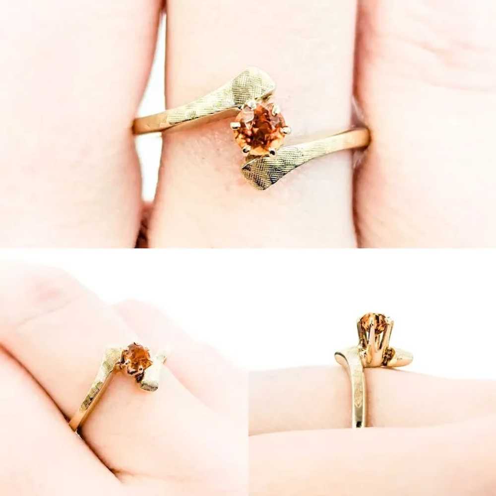 Elegant 14k Yellow Gold Citrine Solitaire Ring - image 2