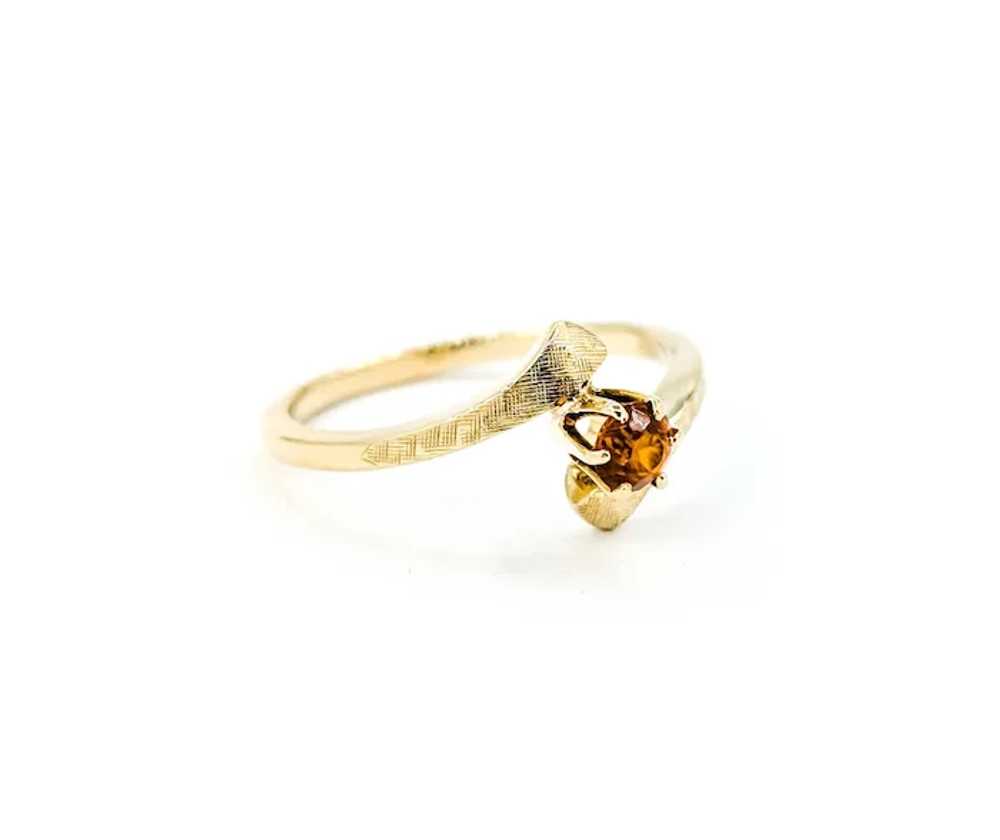 Elegant 14k Yellow Gold Citrine Solitaire Ring - image 3