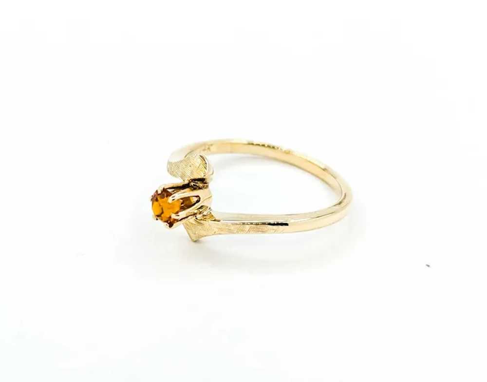 Elegant 14k Yellow Gold Citrine Solitaire Ring - image 4