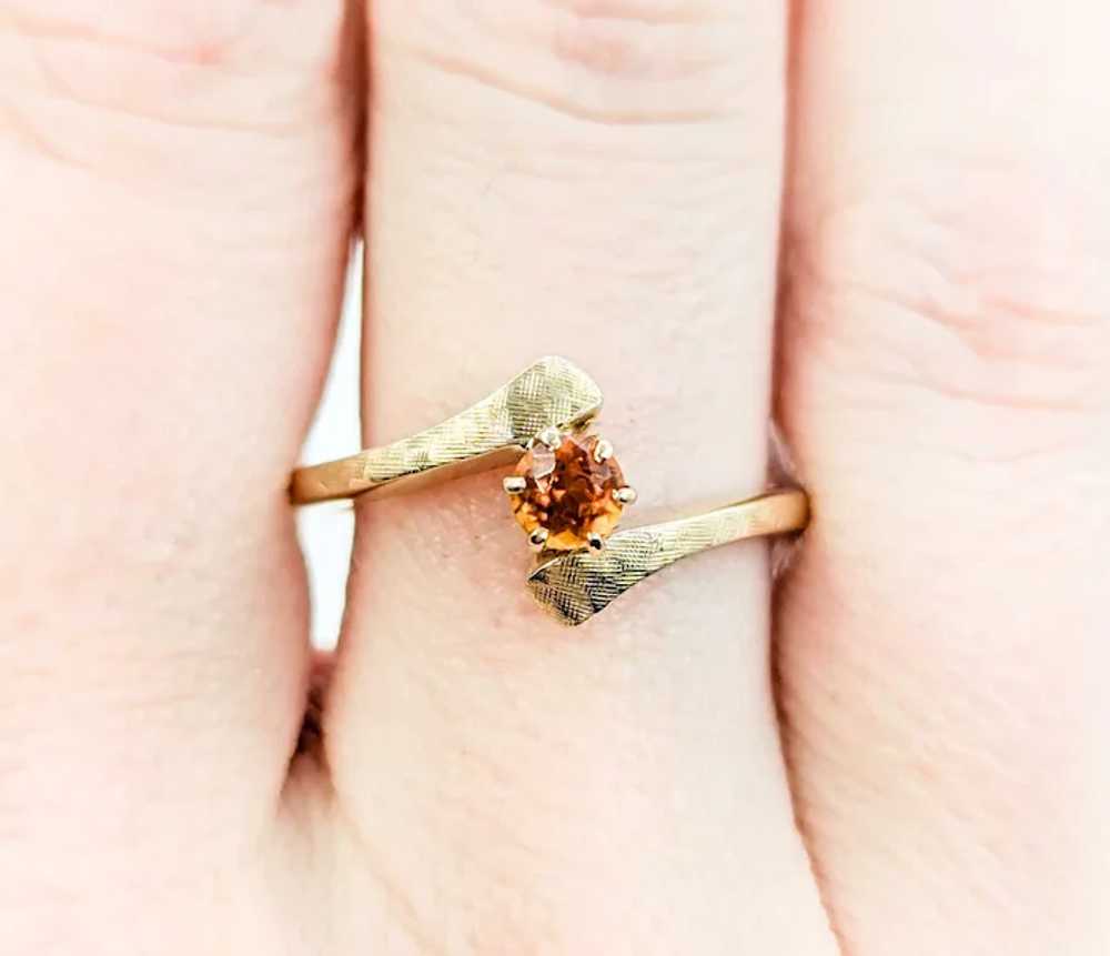 Elegant 14k Yellow Gold Citrine Solitaire Ring - image 7