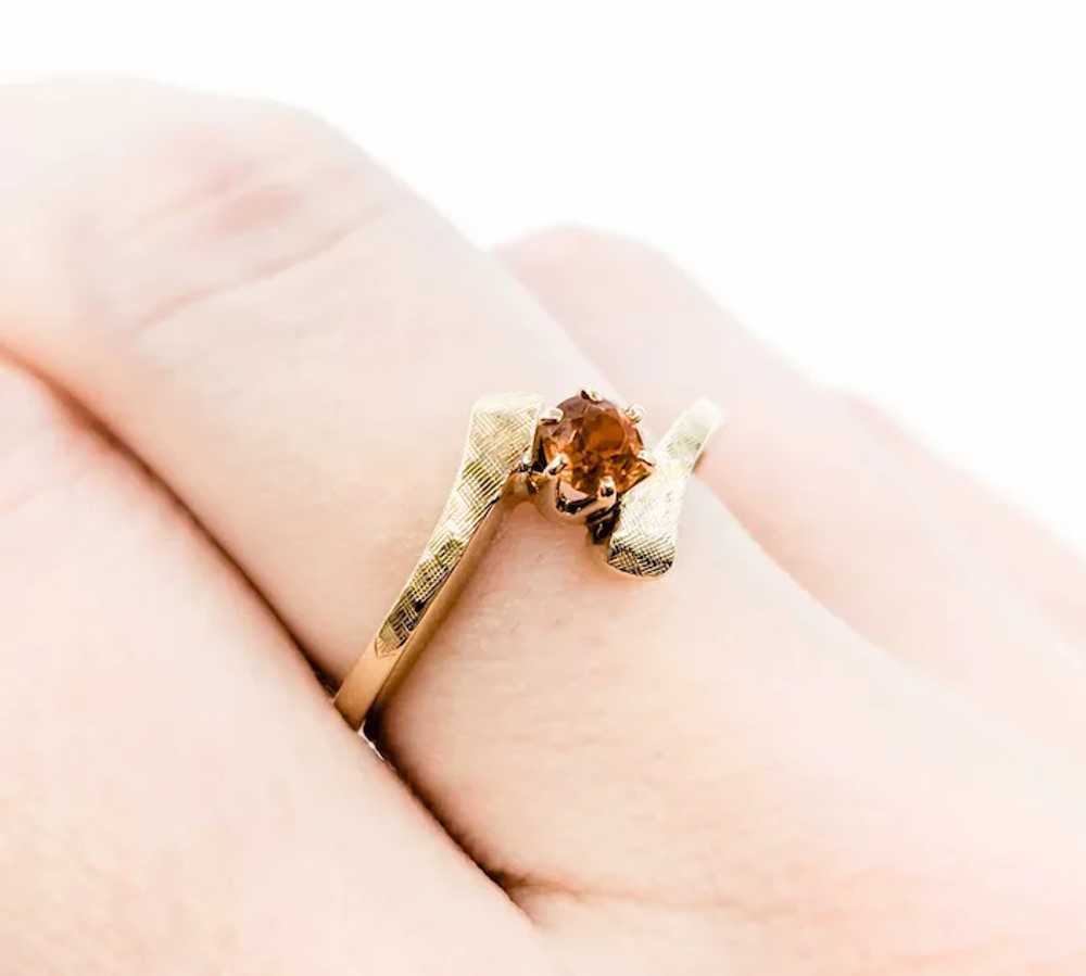 Elegant 14k Yellow Gold Citrine Solitaire Ring - image 9