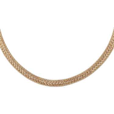 Aurafin Woven Gold Necklace