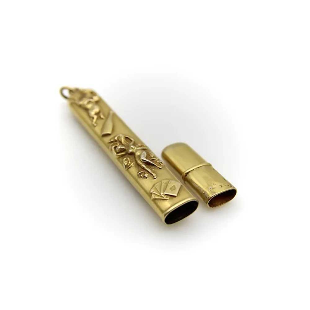 Edwardian 14K Gold Four Vices Pencil Case - image 8