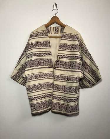 1980's Vintage outlet Japanese Hanten Kimono - Made By Wata No Sato in Kurume, Japan