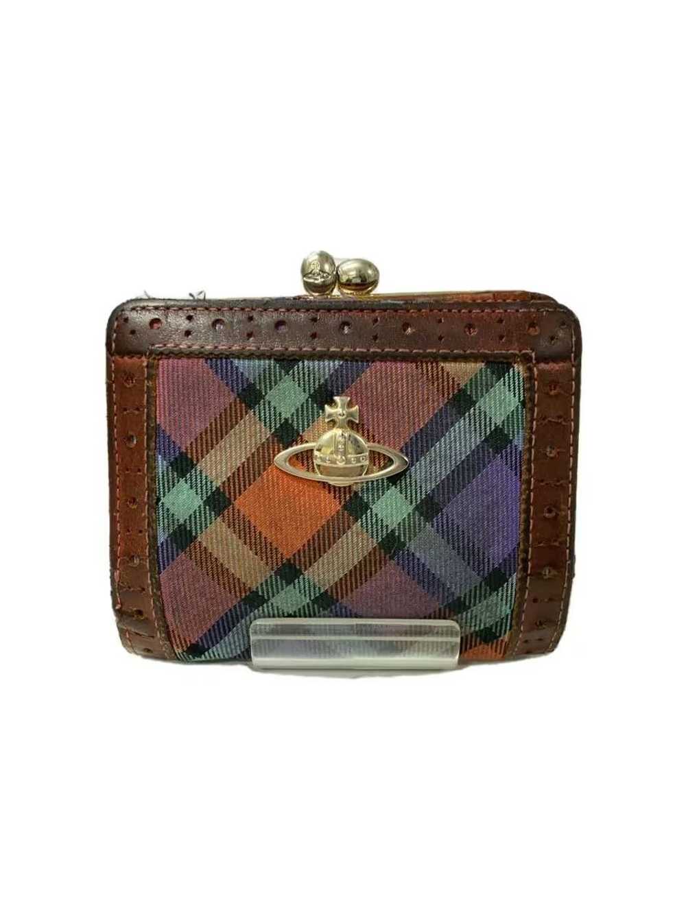 Vivienne Westwood Plaid Orb Leather Wallet - image 1