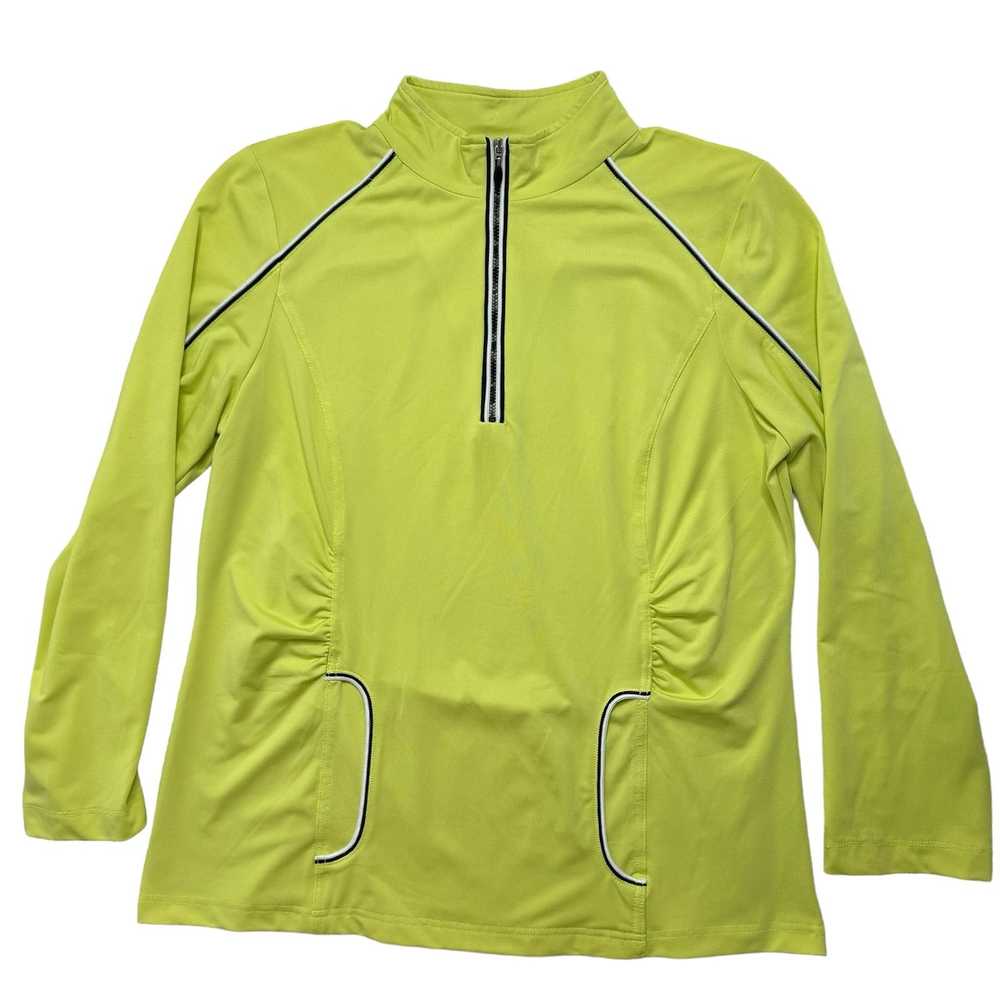 Chicos CHICOS ZENERGY GOLF Green 1/4 Zip Long Sle… - image 4