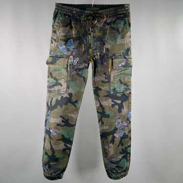 Valentino Green Brown Camo Cotton Cargo Casual Pan