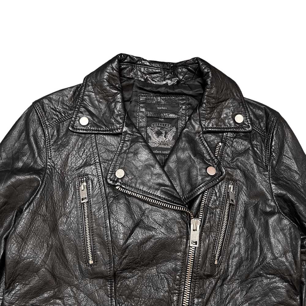 Diesel × Diesel Black Gold × Leather Jacket Vinta… - image 2