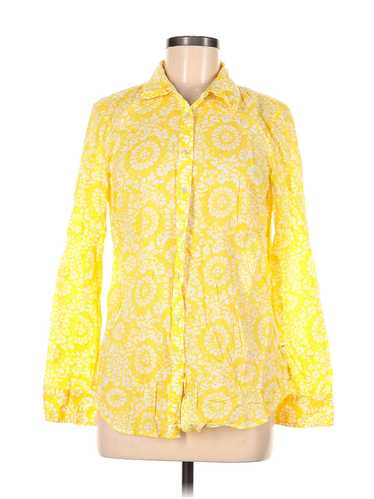 Talbots Women Yellow Long Sleeve Blouse M