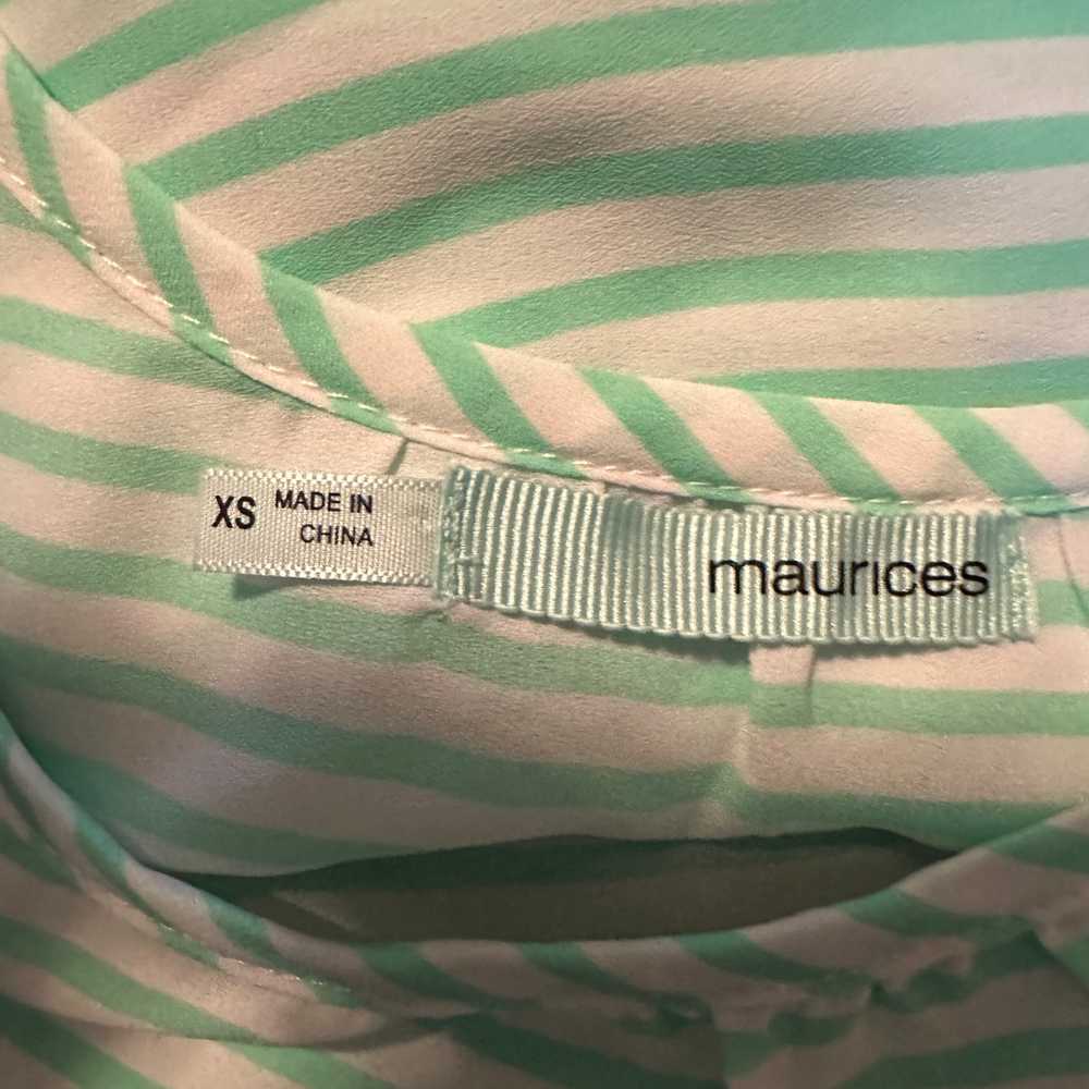 Maurices Womens XS Striped Lace Sleeveless Top Gr… - image 3