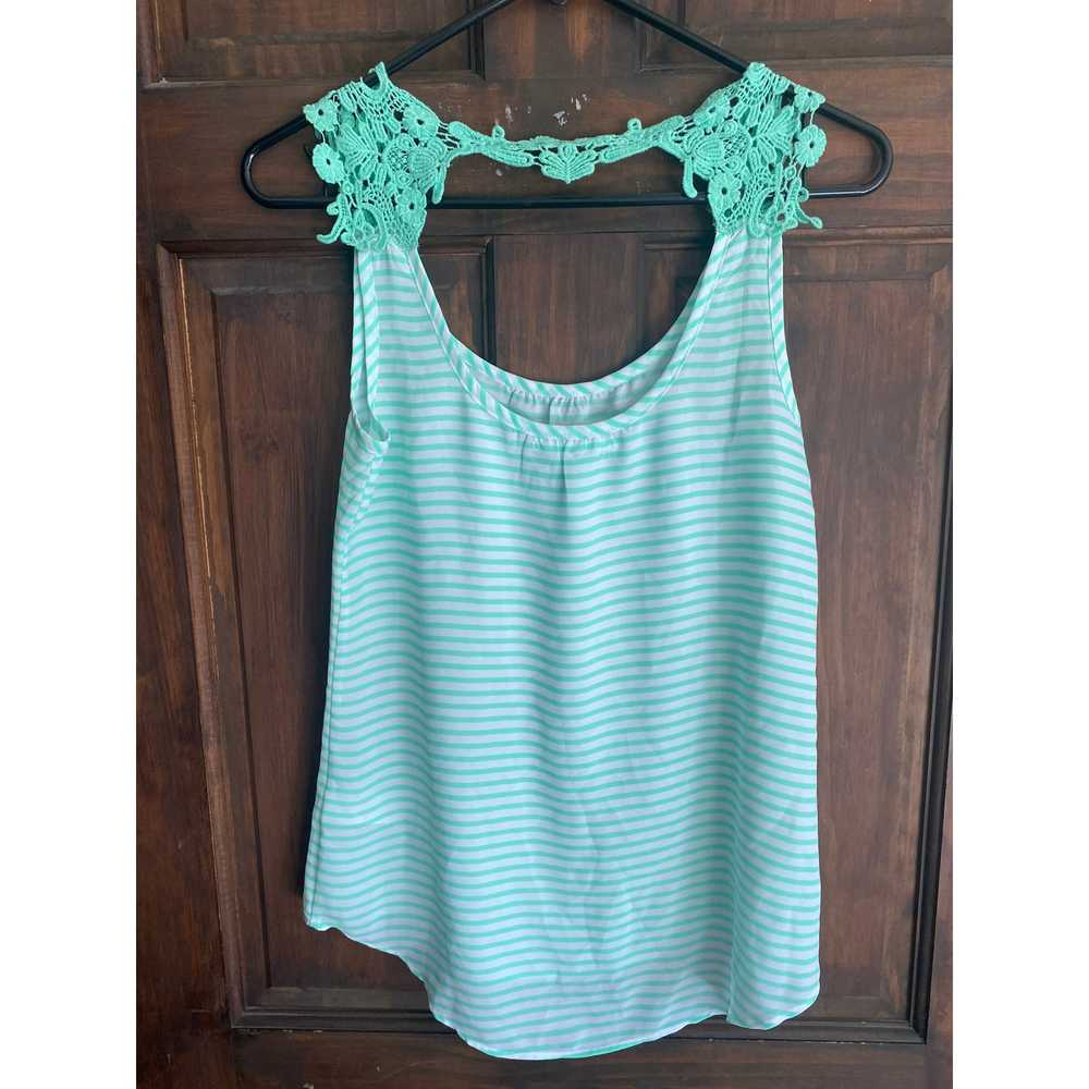 Maurices Womens XS Striped Lace Sleeveless Top Gr… - image 6