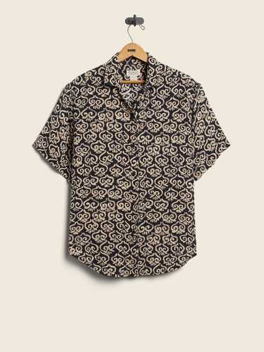 Banana Republic Vintage 1990s Crinkle Batik Shirt