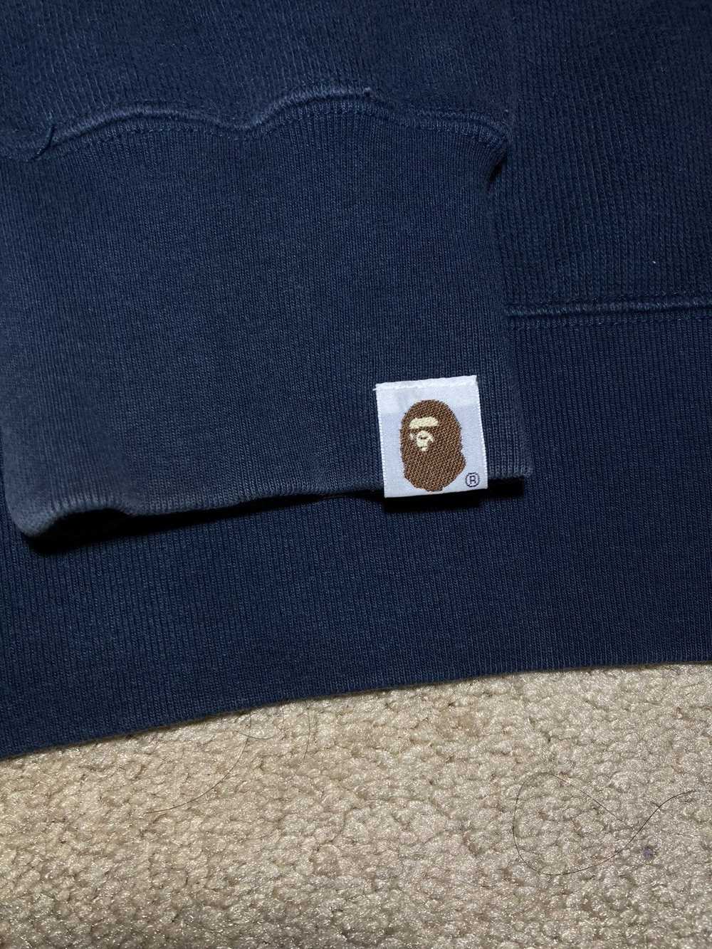 Bape 2002 Bape Sta Raglan Logo Crewneck Navy Fade… - image 7