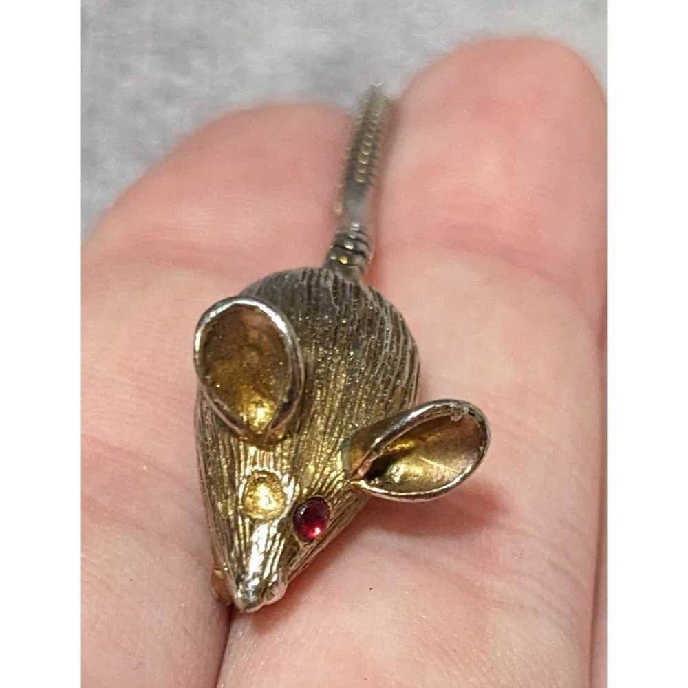 Other Vintage Gold Tone Mouse Pin With Articulate… - image 1