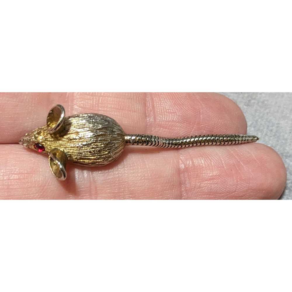 Other Vintage Gold Tone Mouse Pin With Articulate… - image 7