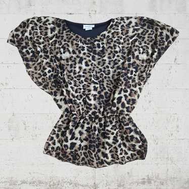 Serengeti Vintage Serengeti Animal Print Peplum B… - image 1