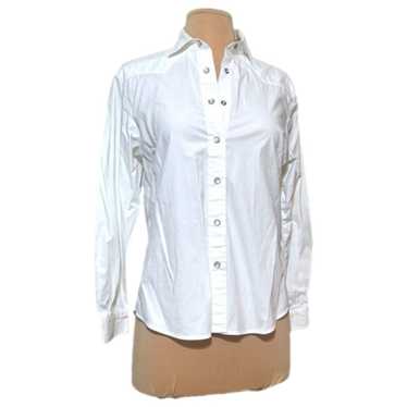 Newest Pendleton White 100% Silk Button-down Blouse Size 10