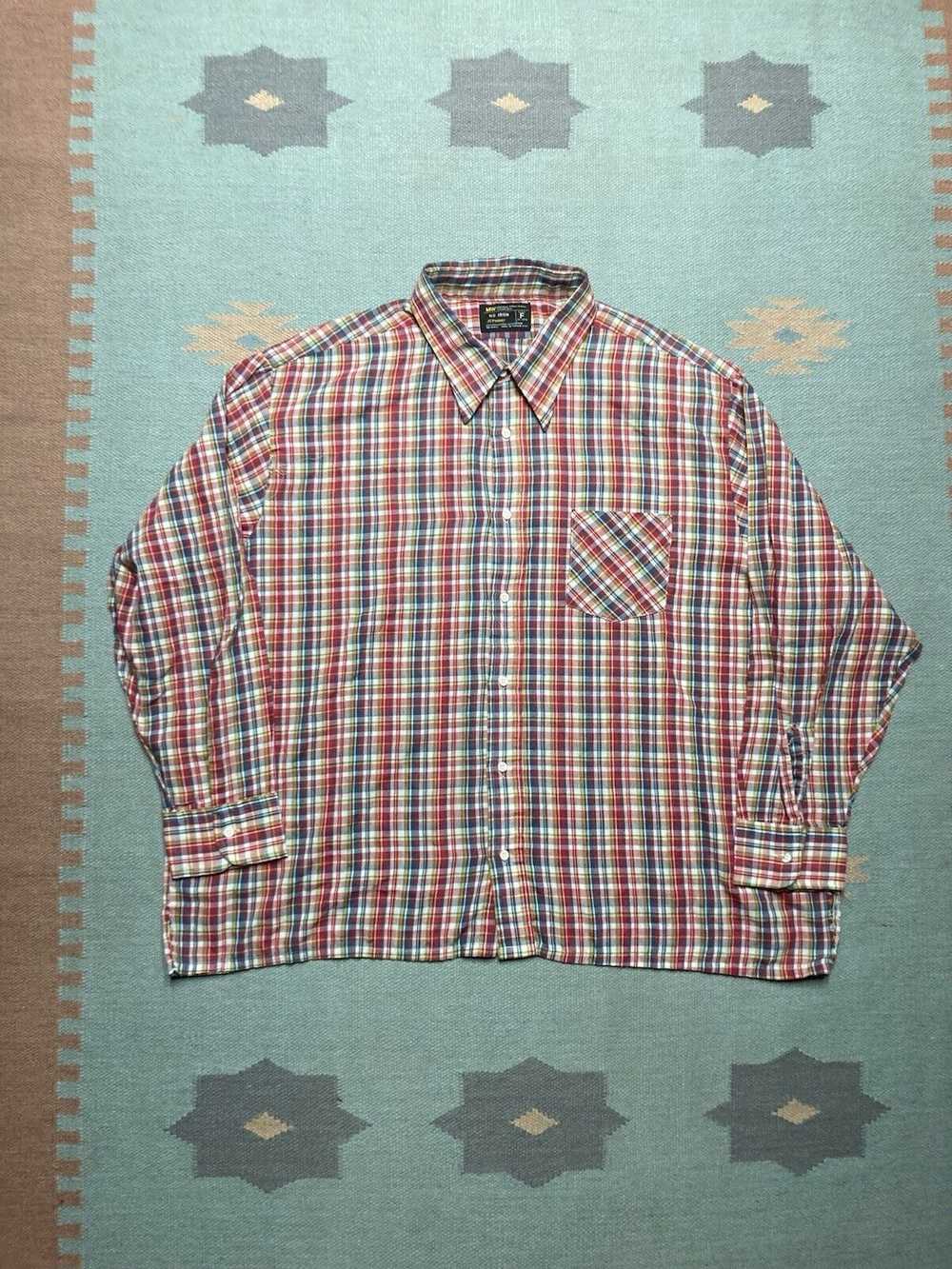 J.C. Penney VTG 70s JCPenney plaid shirt lightwei… - image 1