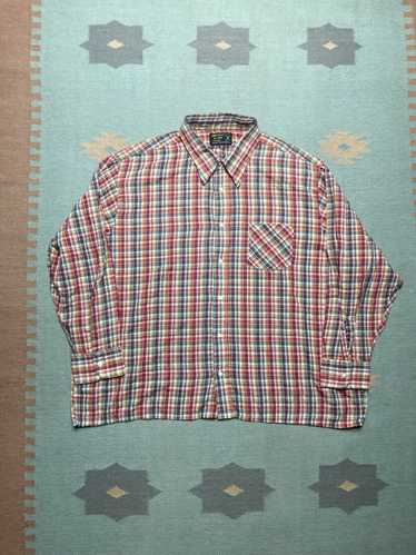 J.C. Penney VTG 70s JCPenney plaid shirt lightwei… - image 1