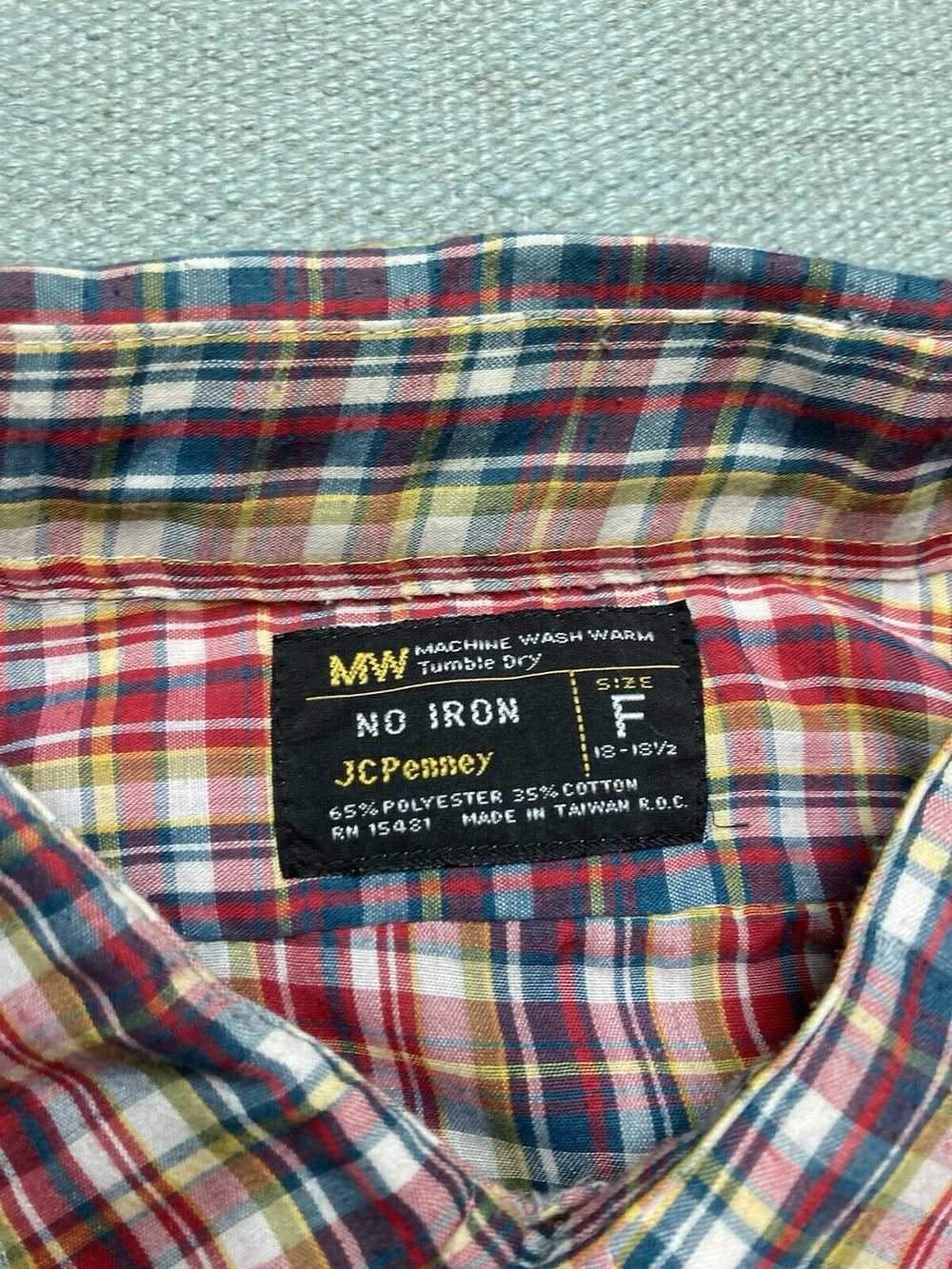 J.C. Penney VTG 70s JCPenney plaid shirt lightwei… - image 6