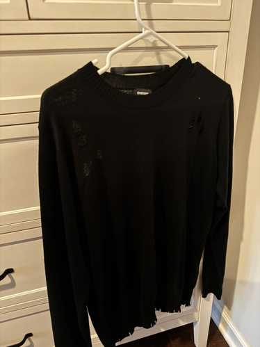 Diesel Diesel black wool light ripped long sleeve 