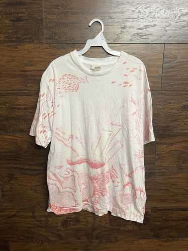 Designer VTG Coral Reef Fish AOP T-shirt - Pink Dy