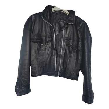 Non Signé / Unsigned Leather biker jacket - image 1