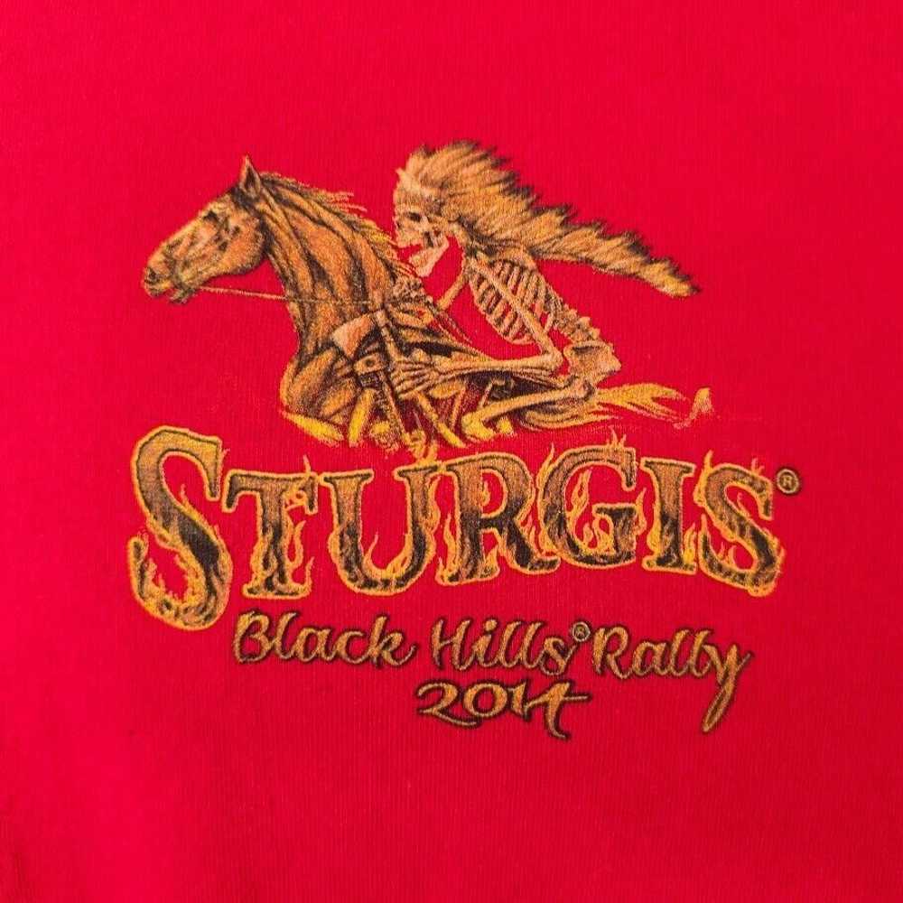 Streetwear Sturgis T Shirt Mens Size XL Red 2014 … - image 3