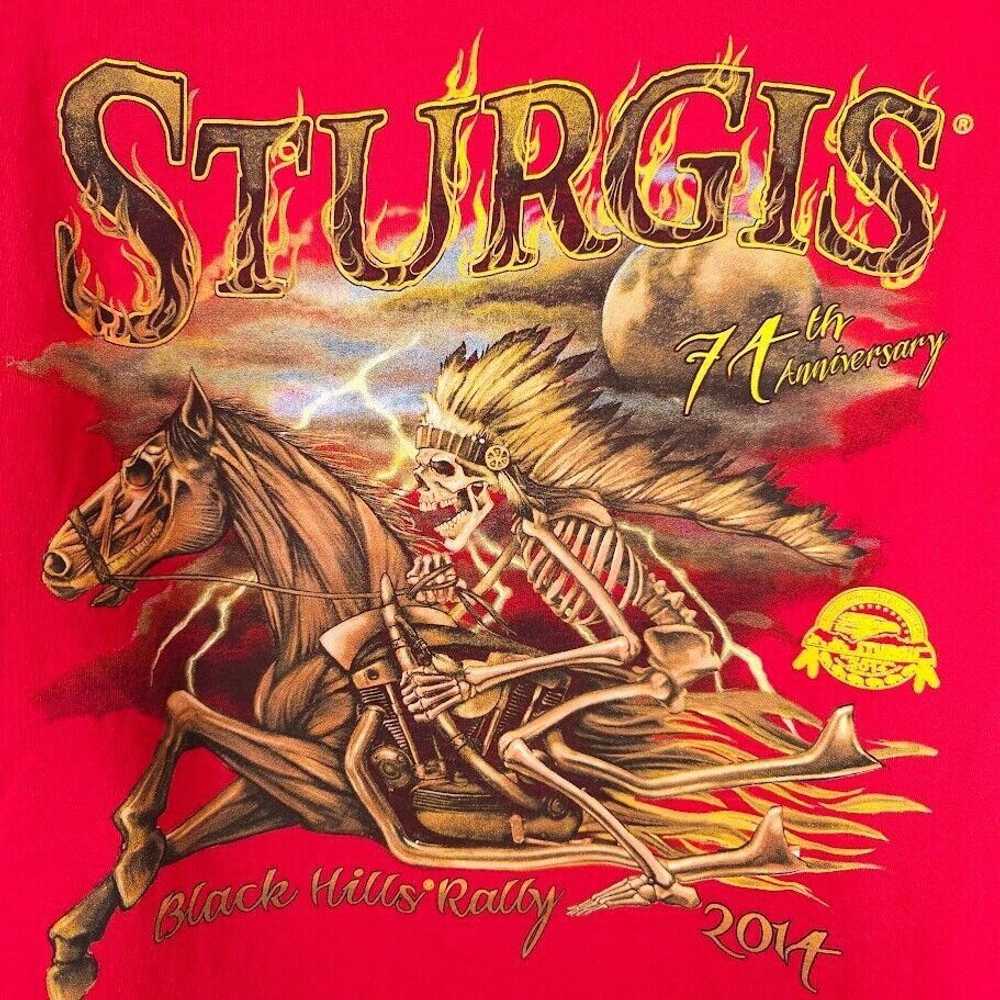 Streetwear Sturgis T Shirt Mens Size XL Red 2014 … - image 4