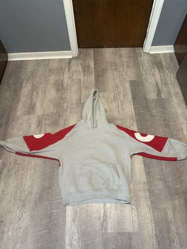 Grey and red supreme hoodie best sale