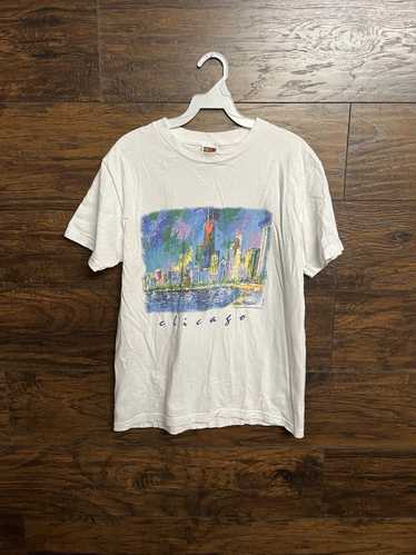 Fruit Of The Loom Chicago Skyline Painting T-shirt