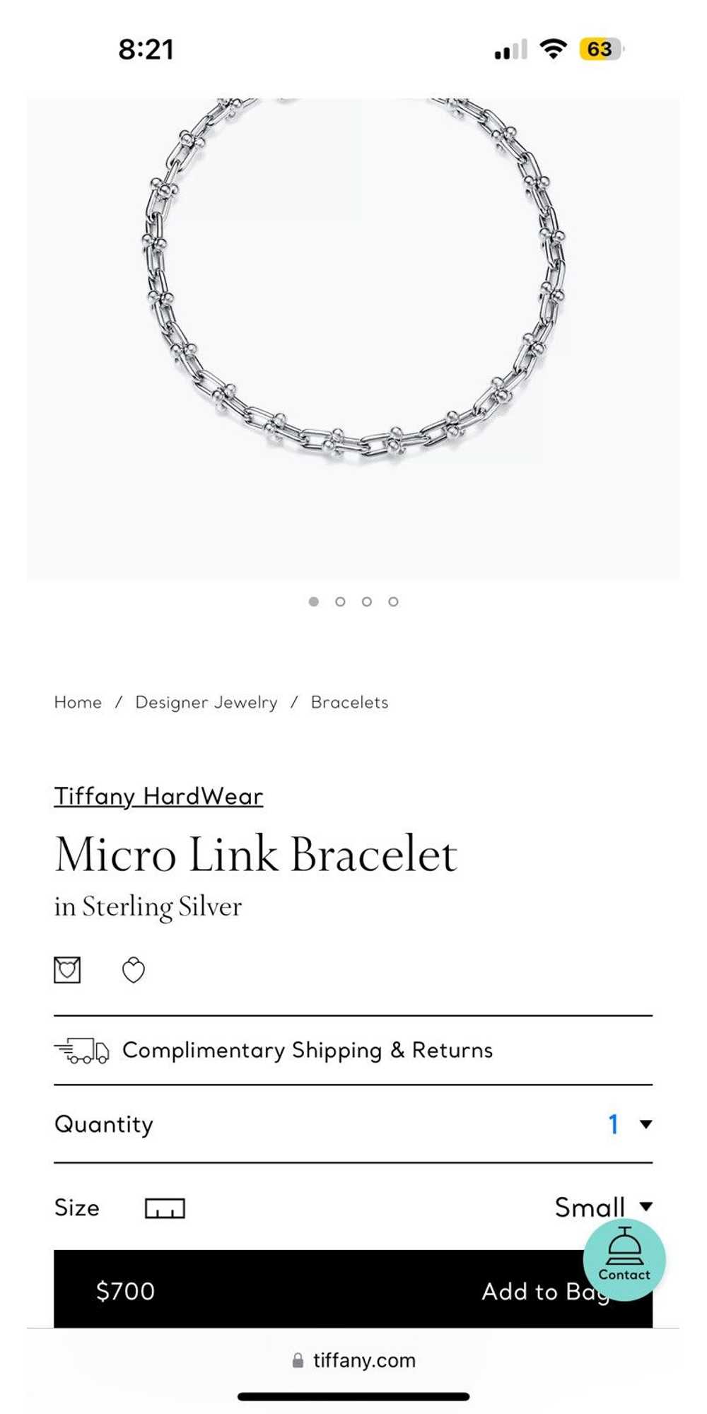 Tiffany & Co. Tiffany & co micro link bracelet - image 7