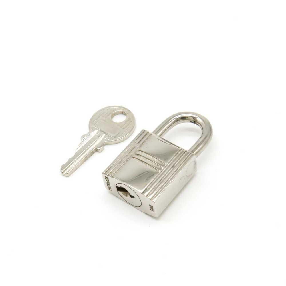 Hermes HERMES Padlock No.102 with Key Metal Silve… - image 1