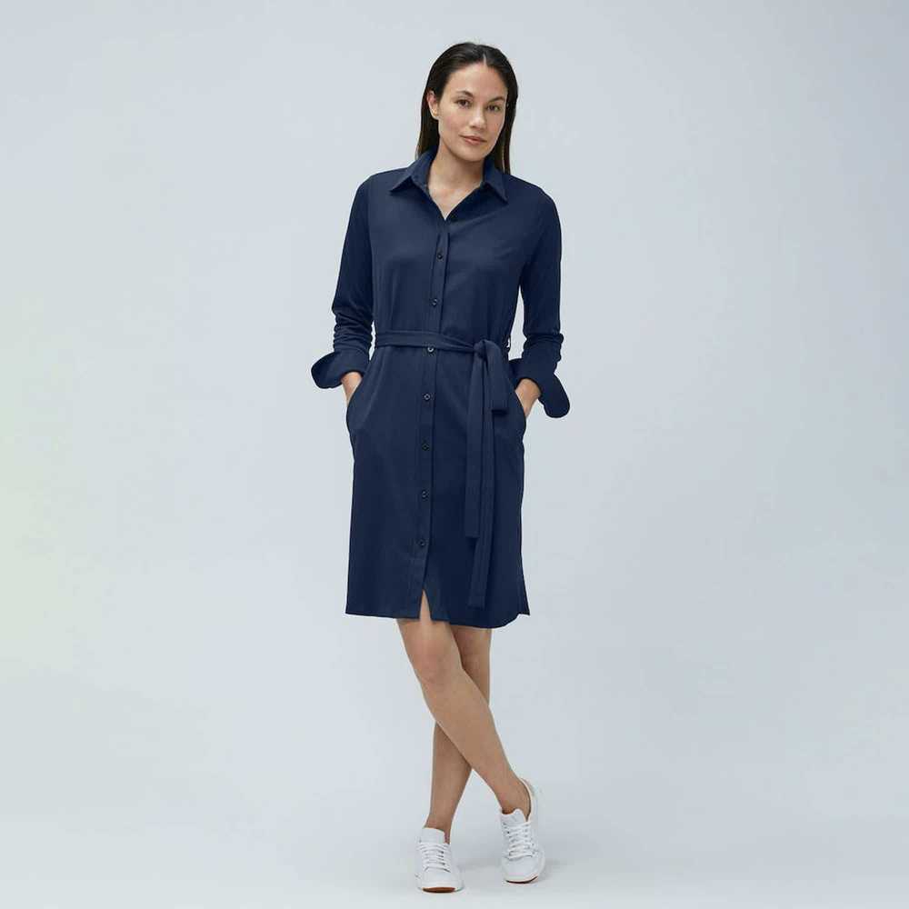 Ministry of Supply Women's Apollo Shirt Dress - N… - image 2