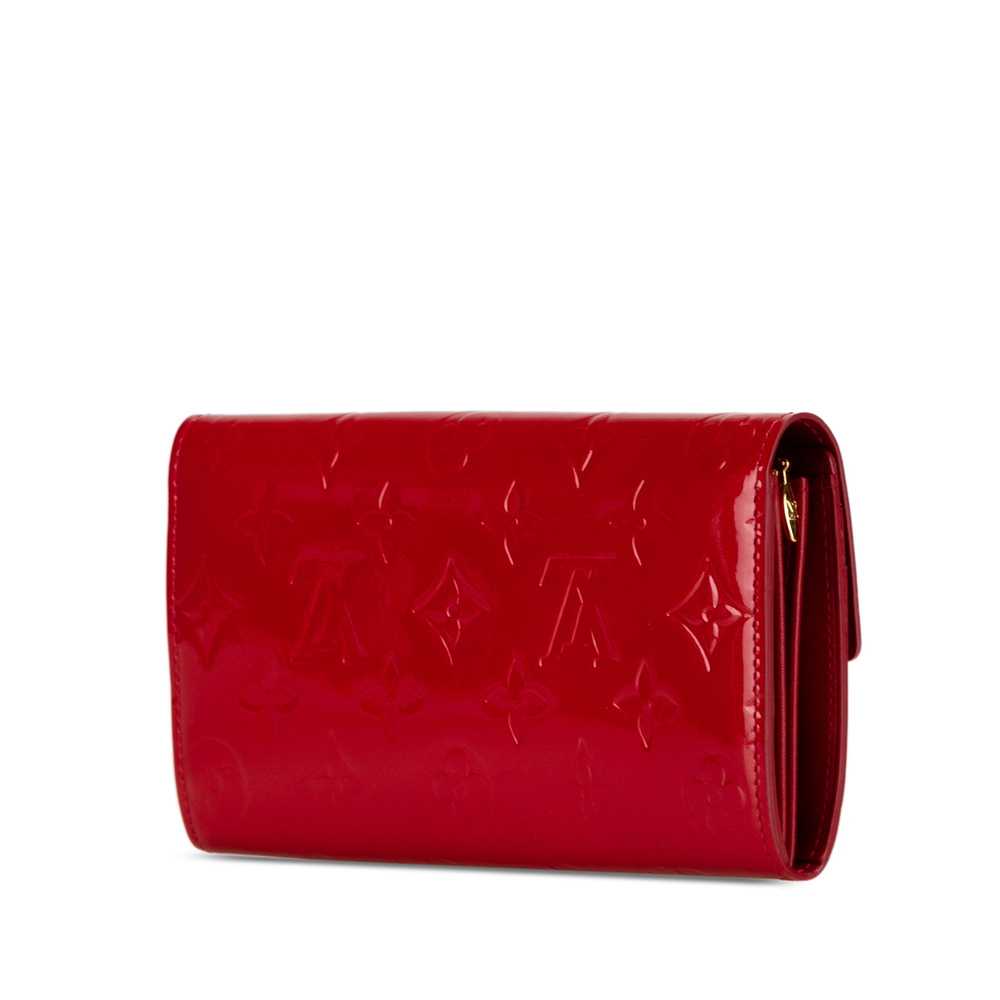 Red Louis Vuitton Monogram Vernis Sarah Long Wall… - image 2