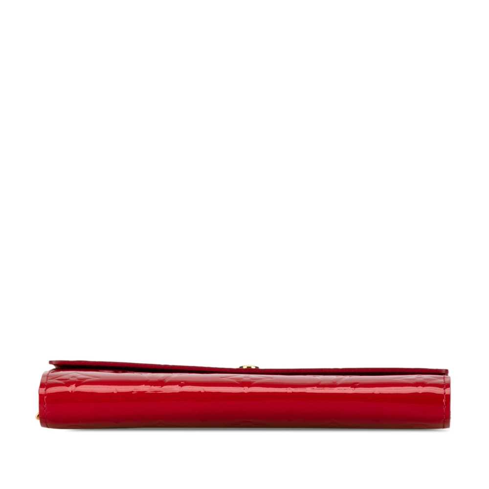 Red Louis Vuitton Monogram Vernis Sarah Long Wall… - image 3