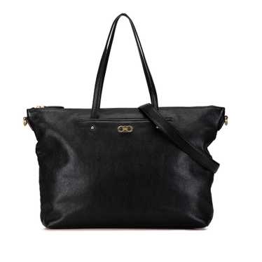 Black Ferragamo Medium Calfskin Mika Convertible … - image 1