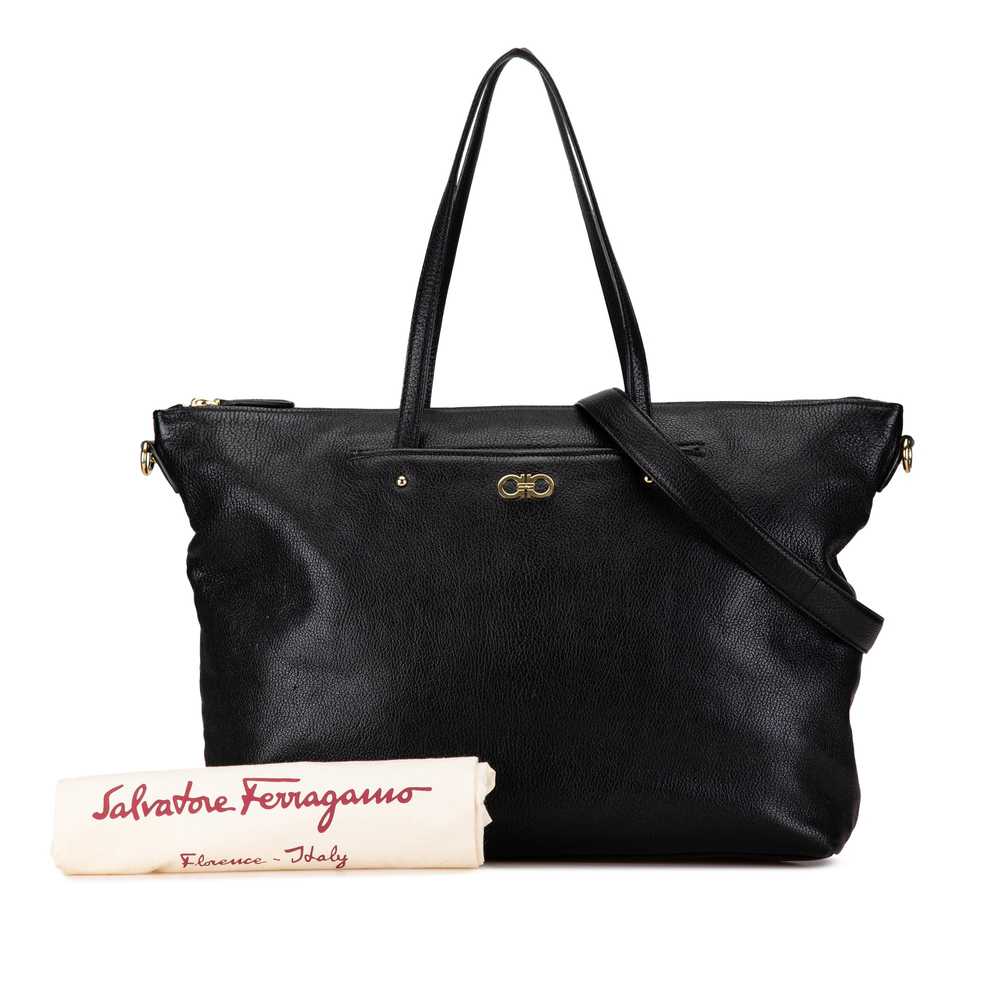 Black Ferragamo Medium Calfskin Mika Convertible … - image 8