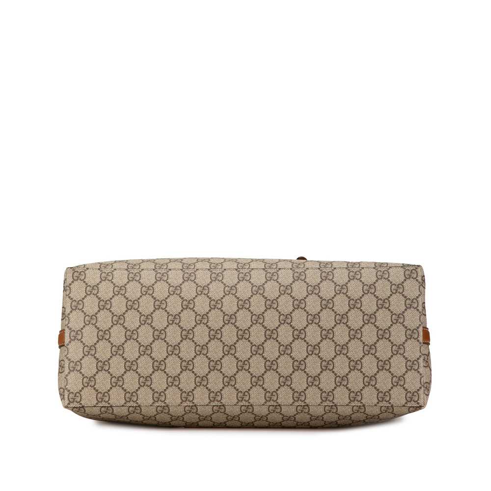 Brown Gucci Medium GG Supreme Emblem Tote - image 3