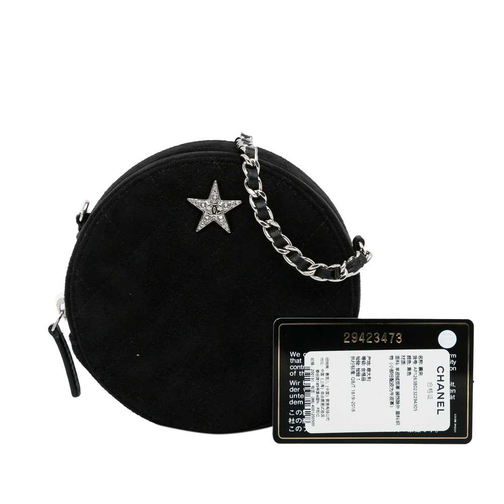 Black Chanel Suede Cocostellar Round Clutch on Ch… - image 11