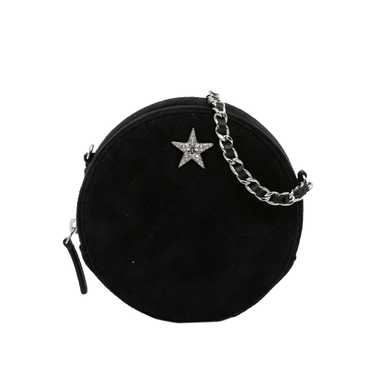 Black Chanel Suede Cocostellar Round Clutch on Ch… - image 1