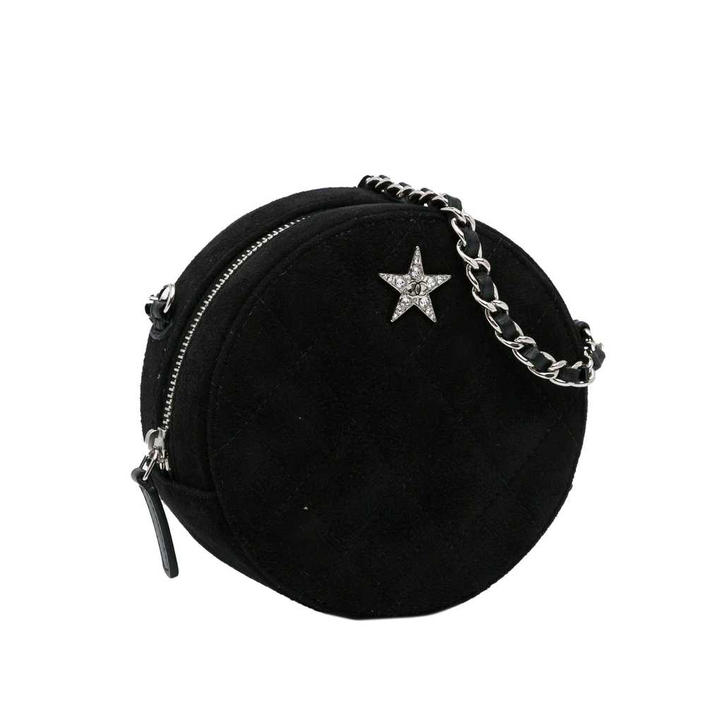 Black Chanel Suede Cocostellar Round Clutch on Ch… - image 2