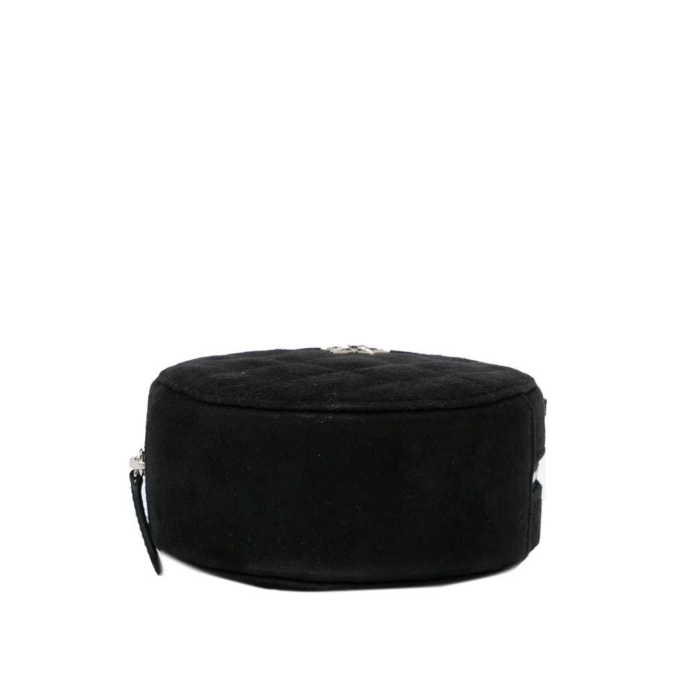 Black Chanel Suede Cocostellar Round Clutch on Ch… - image 5