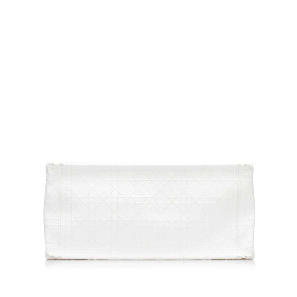 White Dior Medium Cannage Book Tote - image 4